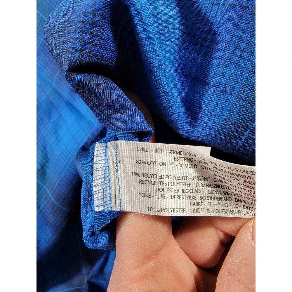 Ariat Pro Series‎ Mens Blue Tartan Plaid Long Sleeve Shirt Button Up Vented 2XL